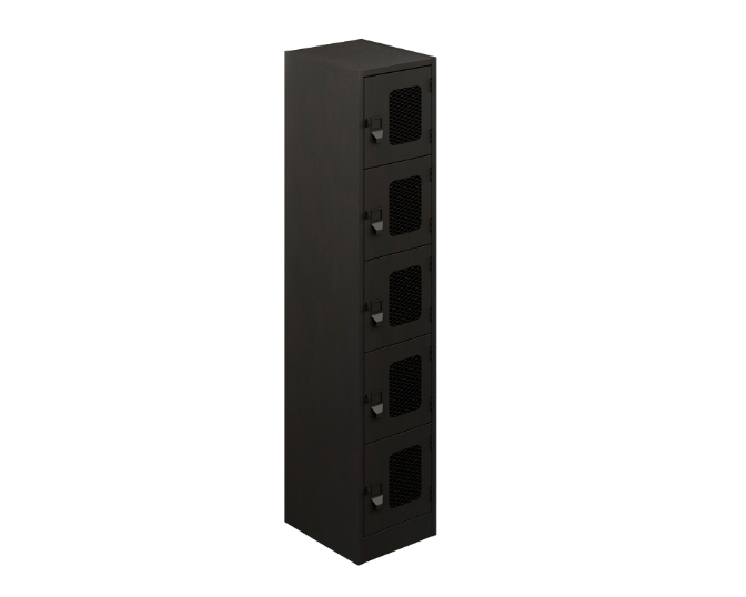 Locker Estandar 5 Puertas c/Malla 38 x 45 x 180 cm