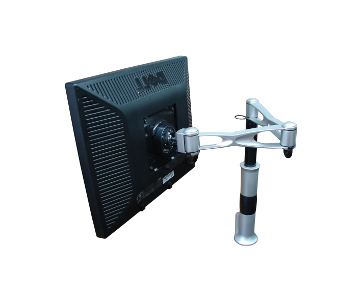 Porta Monitor 1 Brazo Doble Extension de Perforacion