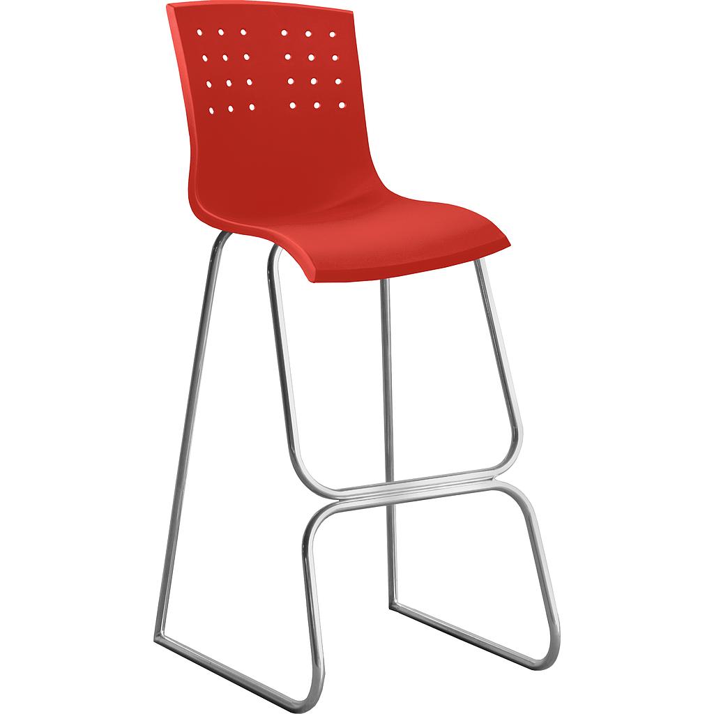 Banco Trineo Alto Plastica Multiusos Feel Base Cromada