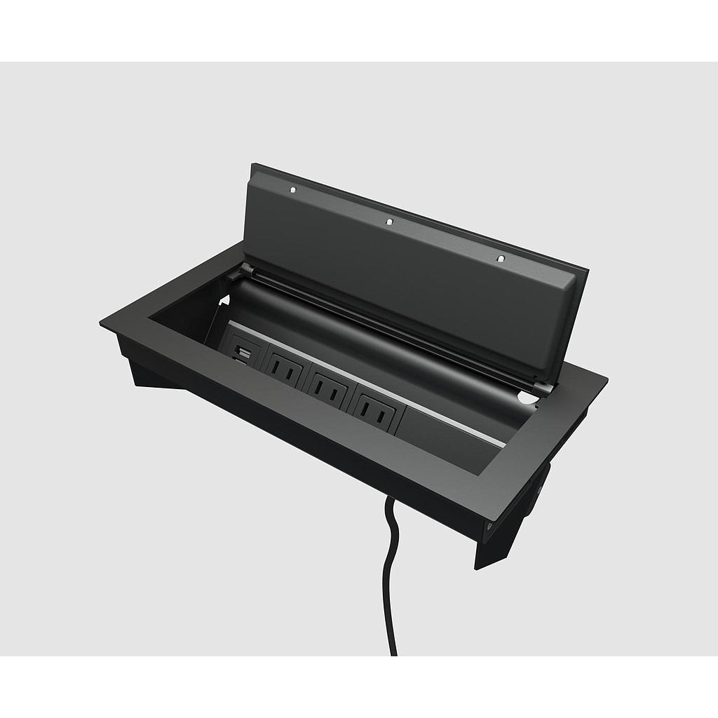 Multicontacto Ellora Qi 3 Tomas/1 USB /3 Qi 180 cm