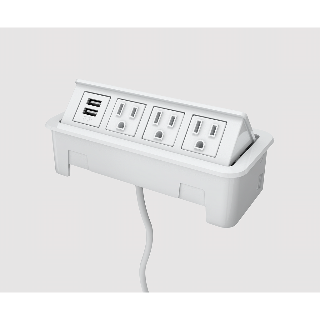 Multicontacto Nacre 3 Tomas/1 USB 305 cm