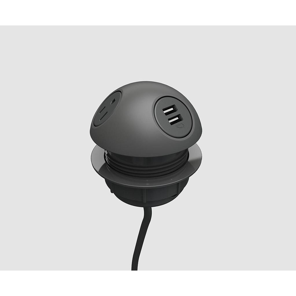 Multicontacto Hemisphere 2 Tomas/1 USB 305 cm