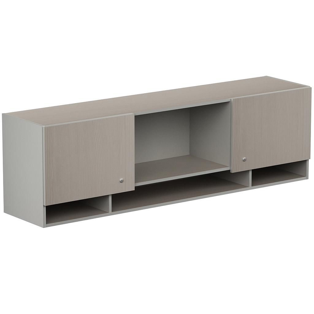 2-Door mounted hutch 65 x 14.5 x 21" Kenza