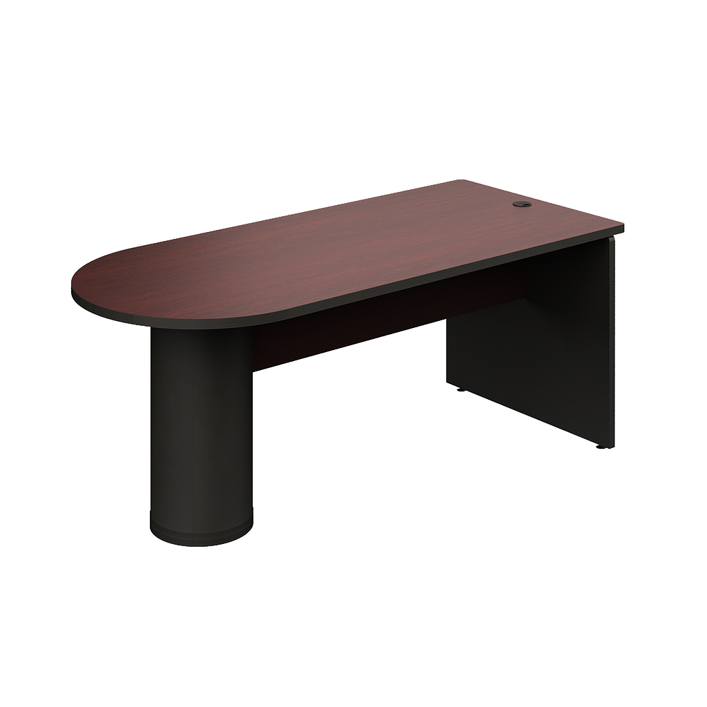 Mesa Peninsular Pata Cilindrica 12" 150.8 x 75.8 x 74 cm Spazio