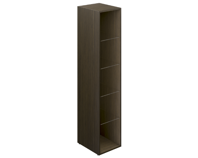 Librero a Piso Columna Abierto c/Vidrio 37.5 x 45 x 215 cm Bento