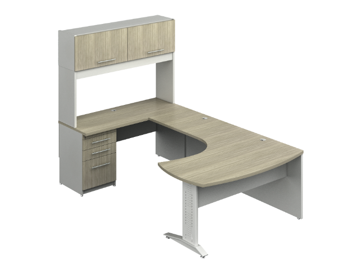 Conjunto Ejecutivo c/Librero s/Credenza 150 x 265 x 180 cm Senior
