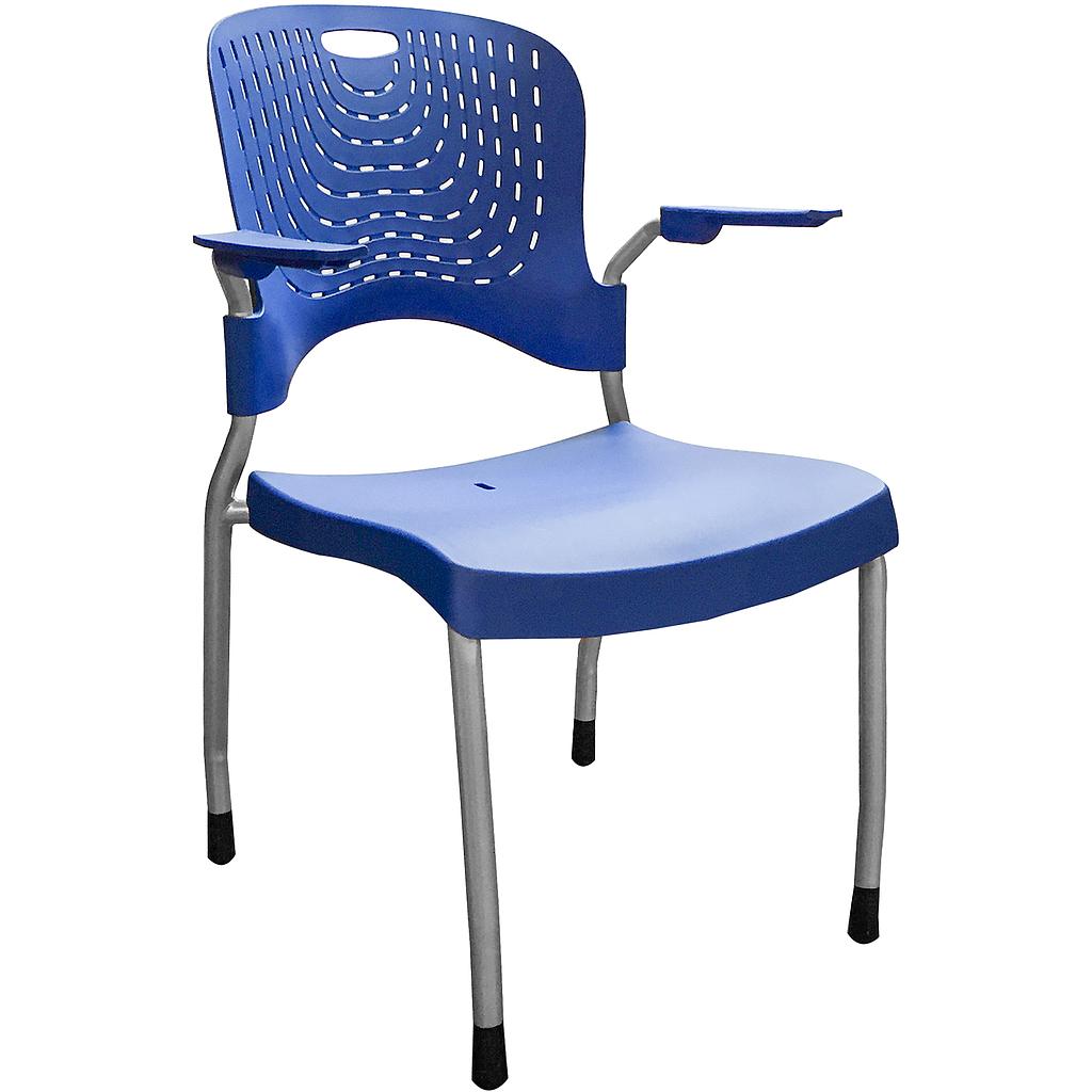 Silla Multiusos Apilable con Brazos Base Fija Flow