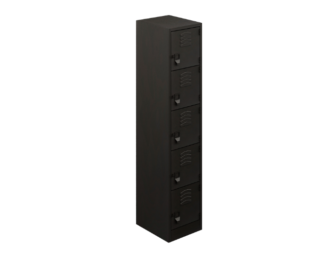 Locker Estandar 5 Puertas Calibre 24, 38 x 45 x 180 cm